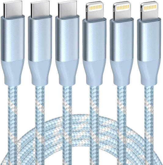 USB C to Lightning Cable 3 Pack 6FT Apple MFi Certified iPhone Fast Charger Fast Charging Type c to Lightning Cable for iPhone 14 13 12 11 Pro Max Xr Xs 8 and More